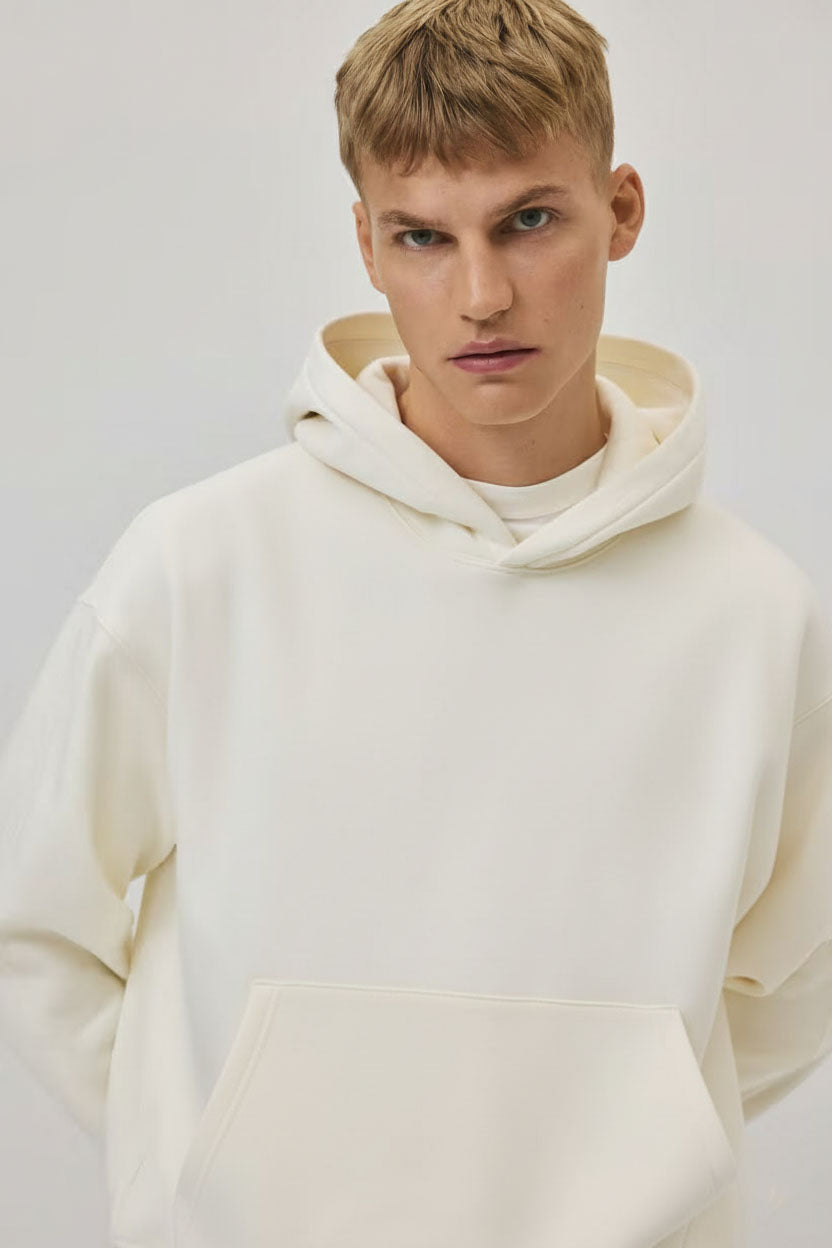 Minimal fleece hoodie