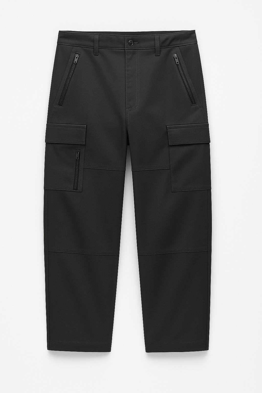 Black premium cotton cargos