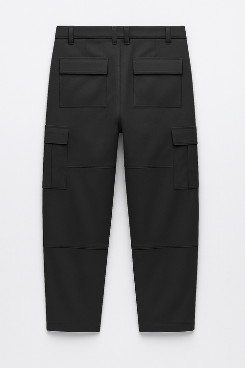 Black premium cotton cargos